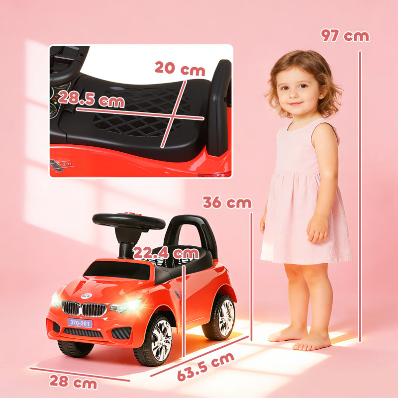 Gwenda Isabelle & Max Push/Pull Ride On, Red