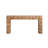 Rustic Geometric Relief Console Table with Solid Wood and MDF Construction