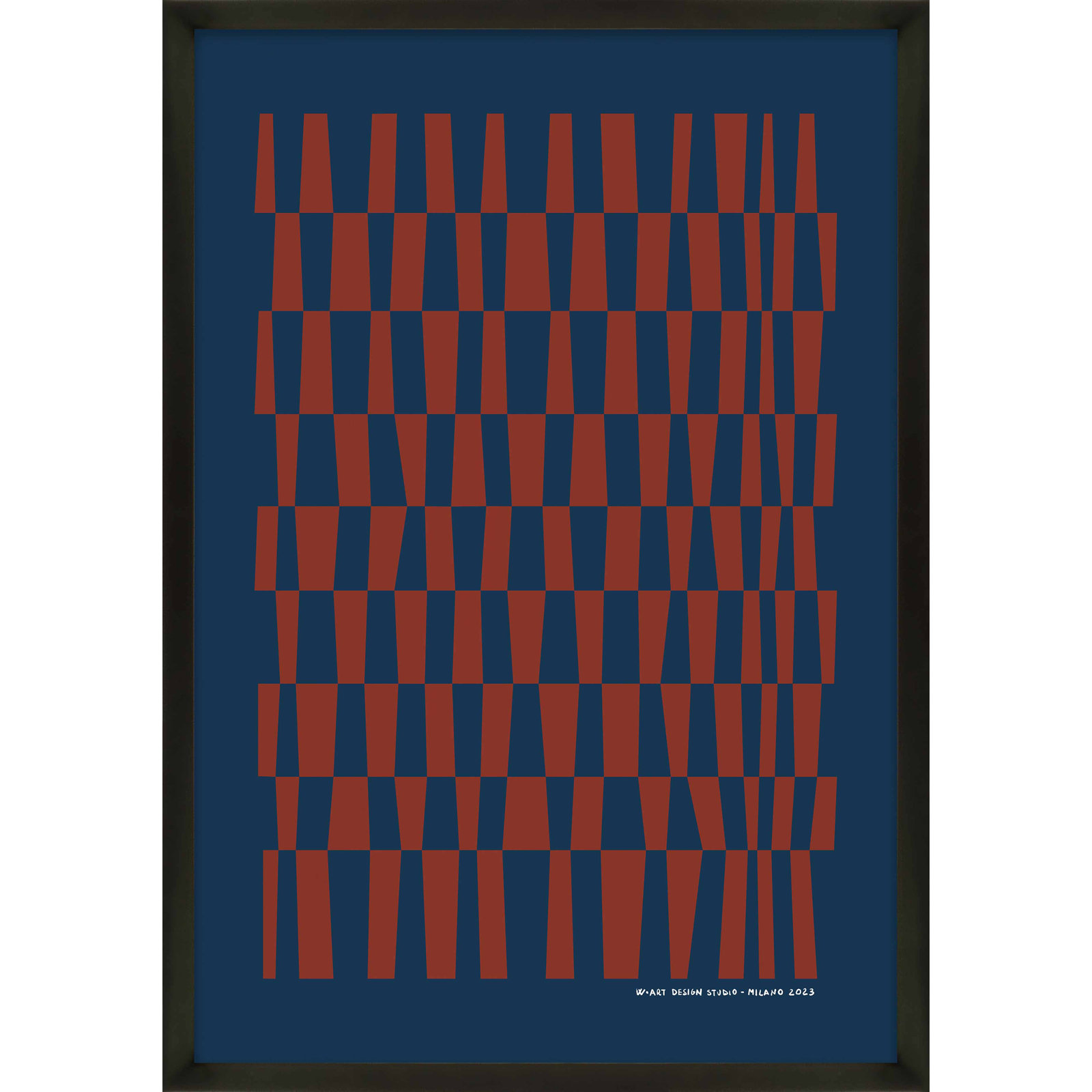 Vibrant Intersections 6 Print, 38" H x 26.5" W, Black Framed