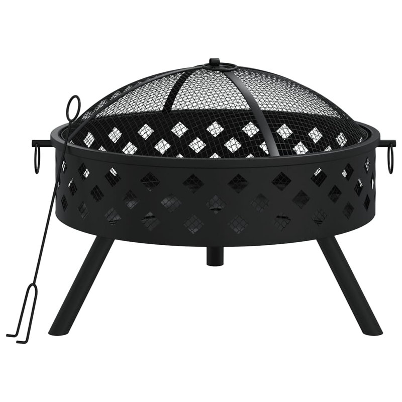 Gayle Fire Pit with Poker XXL Steel, 42" H X 53" W
