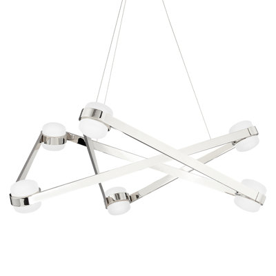 Orbit - 6 Light Chandelier - Aged Brass Finish