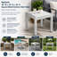 Ensemble de chaises longues inclinables d'extérieur de 76 po 8 pièces Aynura - 4 chaises de patio en aluminium avec 4 tables d'appoint assorties, 5 positions réglables et roues cachées - blanc et blanc-1865052561