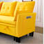 Canapé modulaire en L avec méridienne réversible et rangement - Canapé-lit convertible en coton-lin, 3 places pour bureau et appartement, peut supporter 500 lb-1637402501