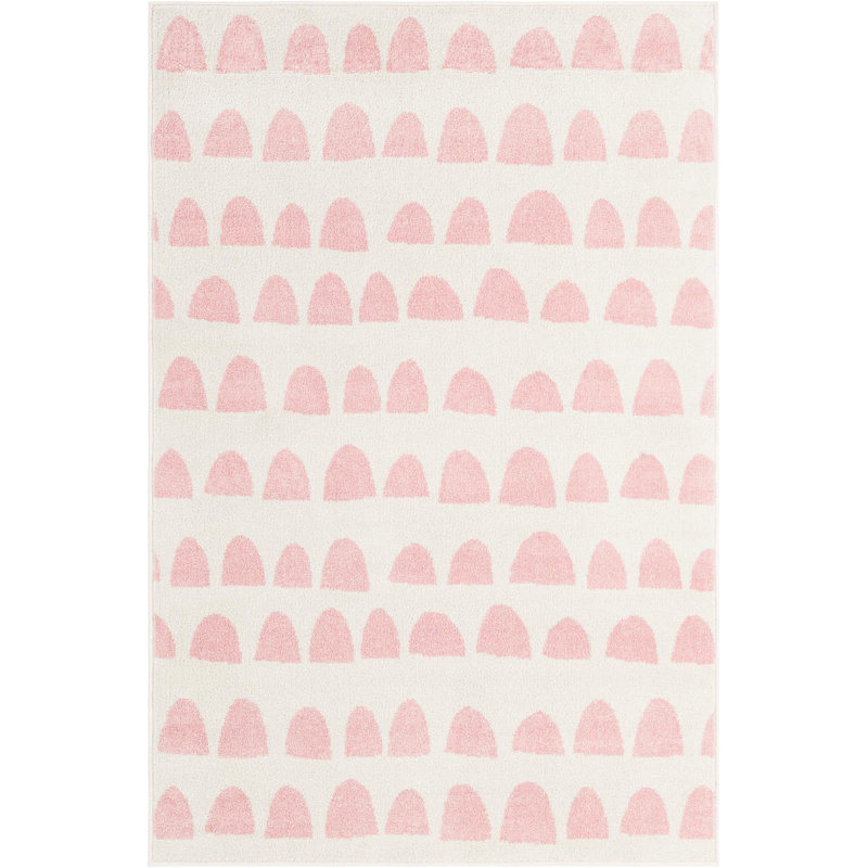  Tapis pour enfant Hillow Whimsy, Rose, Rectangle 4 pi 1 po x 6 pi 1 po