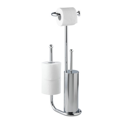 Universalo Freestanding Toilet Roll and Brush Holder