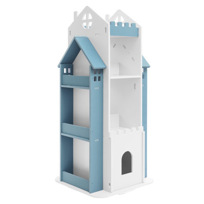 Bibliothèque de château pivotante à 360 ° pour enfants avec rangement rotatif autoportant pour enfants et salle de jeux