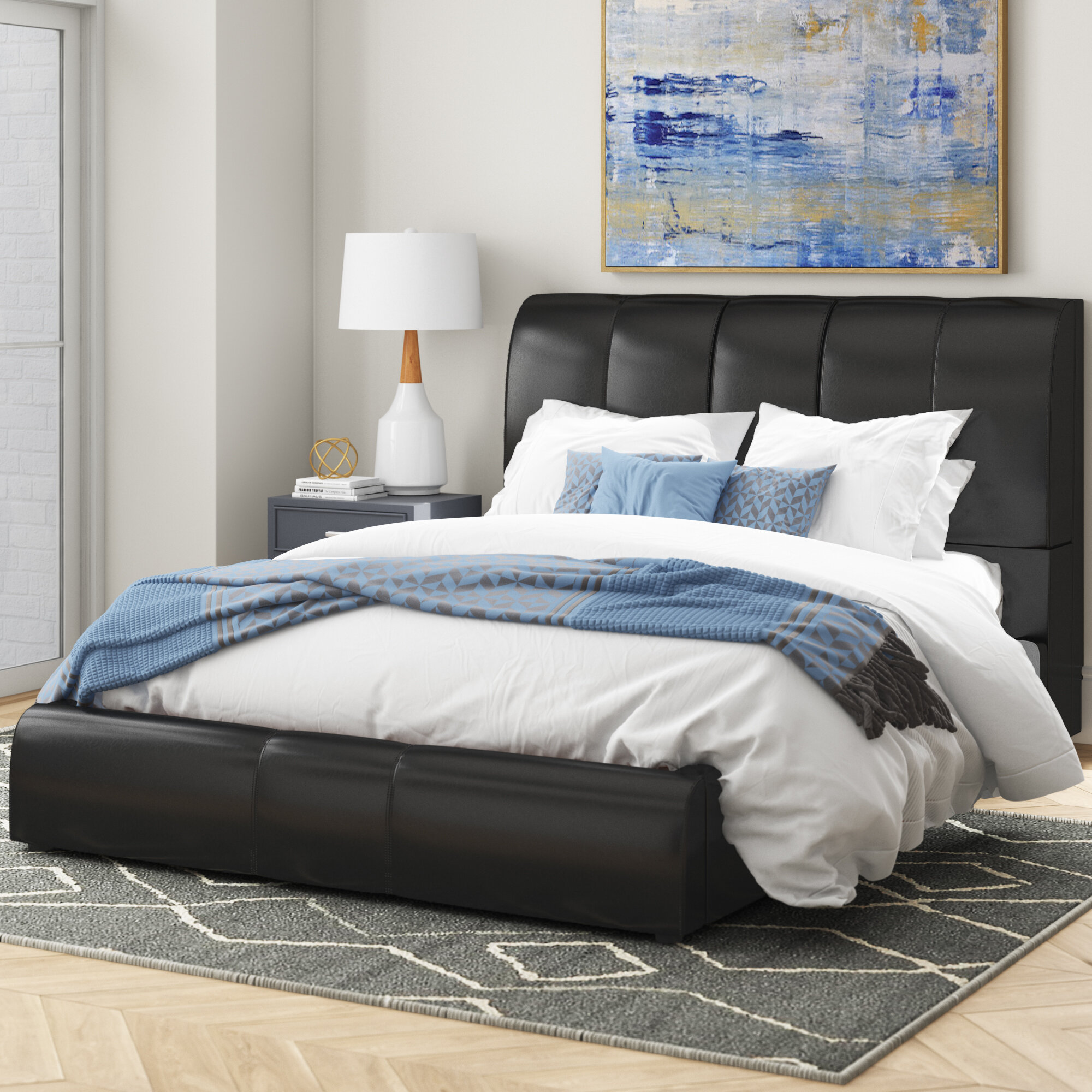 Prouty upholstered deals storage platform bed