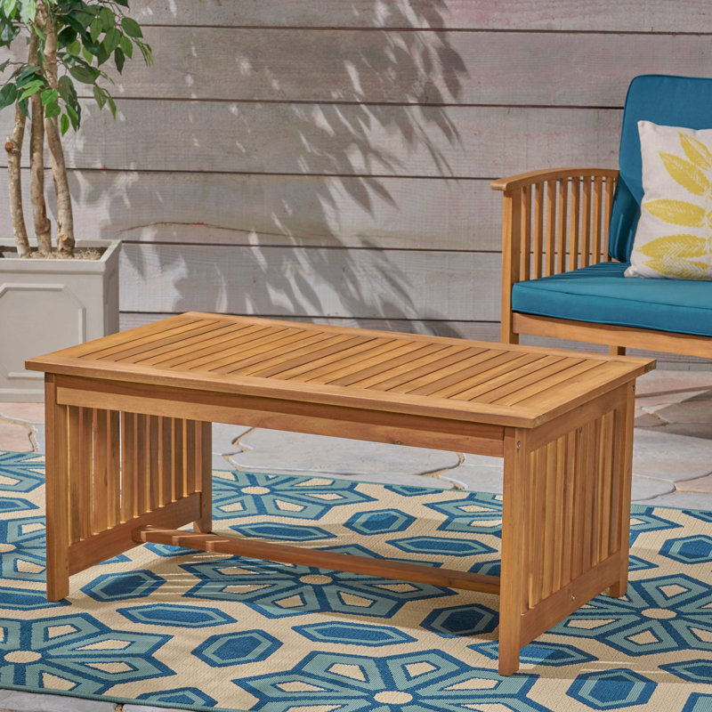 Table basse en acacia, Brun