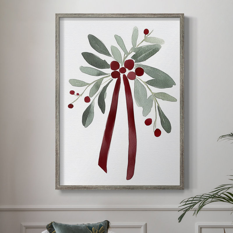 «Christmas Holiday Art XVIII», reproduction encadrée - bois massif, H 30 po x l 24 po