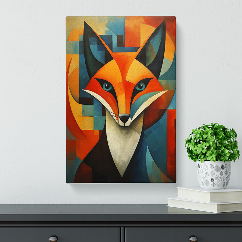 Fox Constructivism No.2 - Wrapped Canvas Print, 60cm H x 40cm W x 3cm D