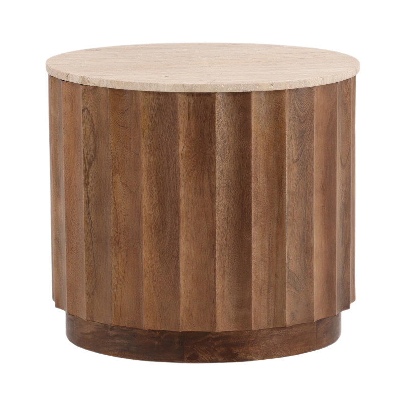 Table de bout en travertin Gaige