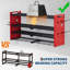 Support mural pour outils électriques avec station de charge, support de garage robuste à 3 couches avec 8 prises, 4 tablettes de rangement pour perceuse avec crochets, support de batterie pour tablette de perceuse pour garage, établi