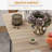 Folding Dining Table, Drop Leaf Table with 2-tier Shelves