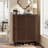 Modern Wooden Shoe Cabinet with Louvered Doors 6-Tier Storage Organizer-2057259986