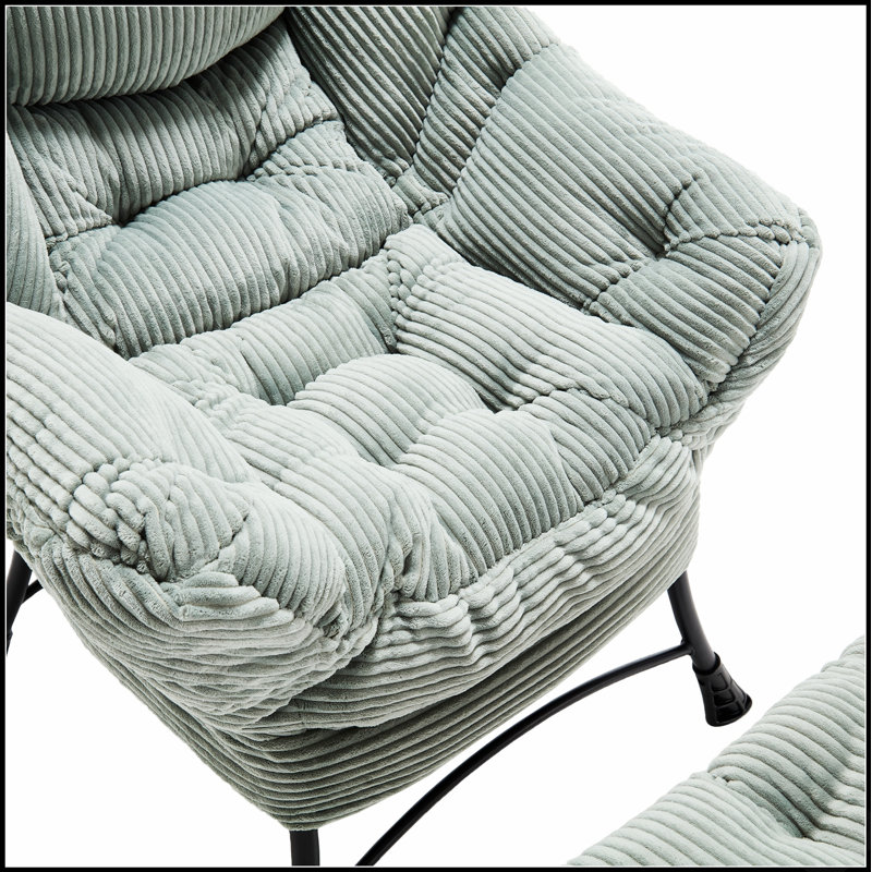 Fauteuil Lazy, Flanelle vert clair