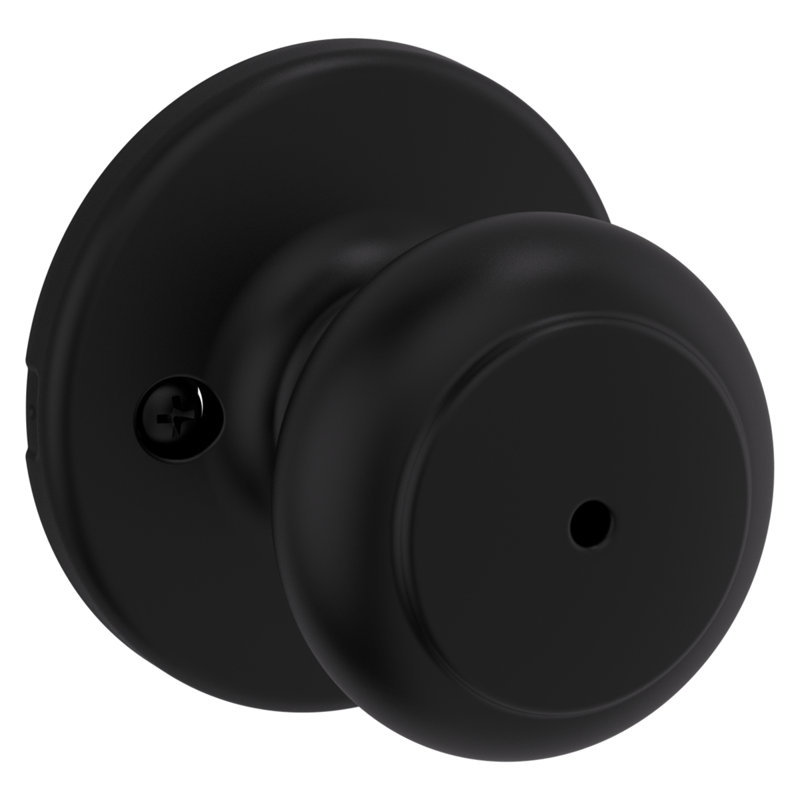 Cove Bed/Bath Knob in Matte Black