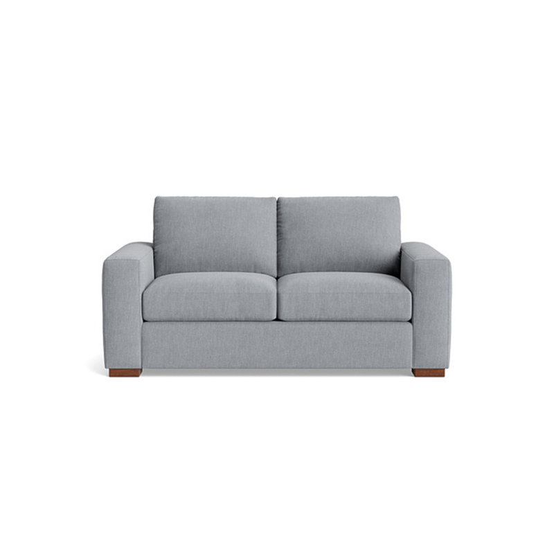Couch Potato Loveseat (70"), Performance Weave - Zinc