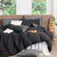 Ensemble de housse de couette à rayures 100% coton lavé MooMee-124390642-105229475