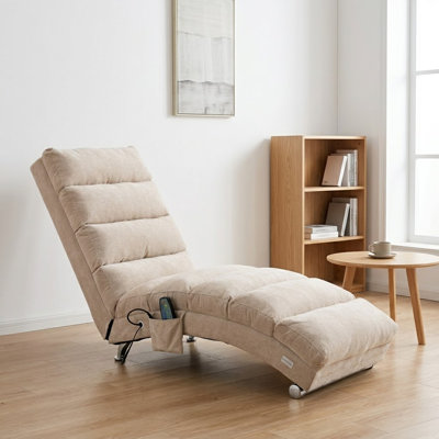 Chaise longue d'intérieur rembourrée avec 5 modes de massage électrique ergonomique télécommandé