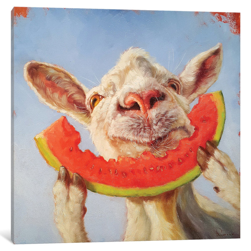 « summer treat », art sur toile, H 26 po x l 26 po x P 1,5 po, Toile tendue, Pas de tapis