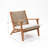 Outdoor Acacia Wood Deck Chair with Seat Cushion (1 Chair)