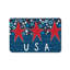 Tapis d'entrée rouge et blanc, étoile et jour commémoratif des États-Unis, 20 po x 32 po, intérieur et extérieur
