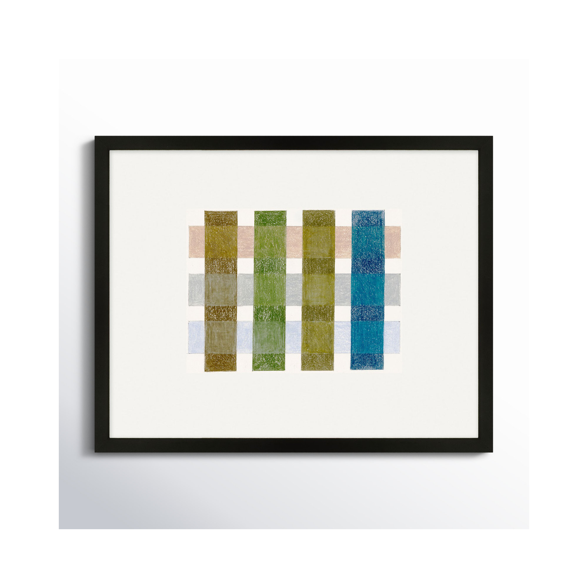 Gridlock V by Beth James, 16'' H X 20'' W X 1.25'' D, Black Framed