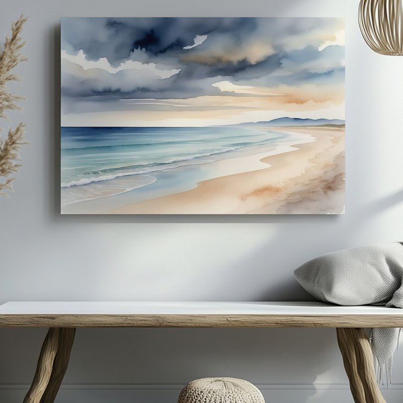 Reproduction d'art sur toile Seaside Beach, 20 x 30 in