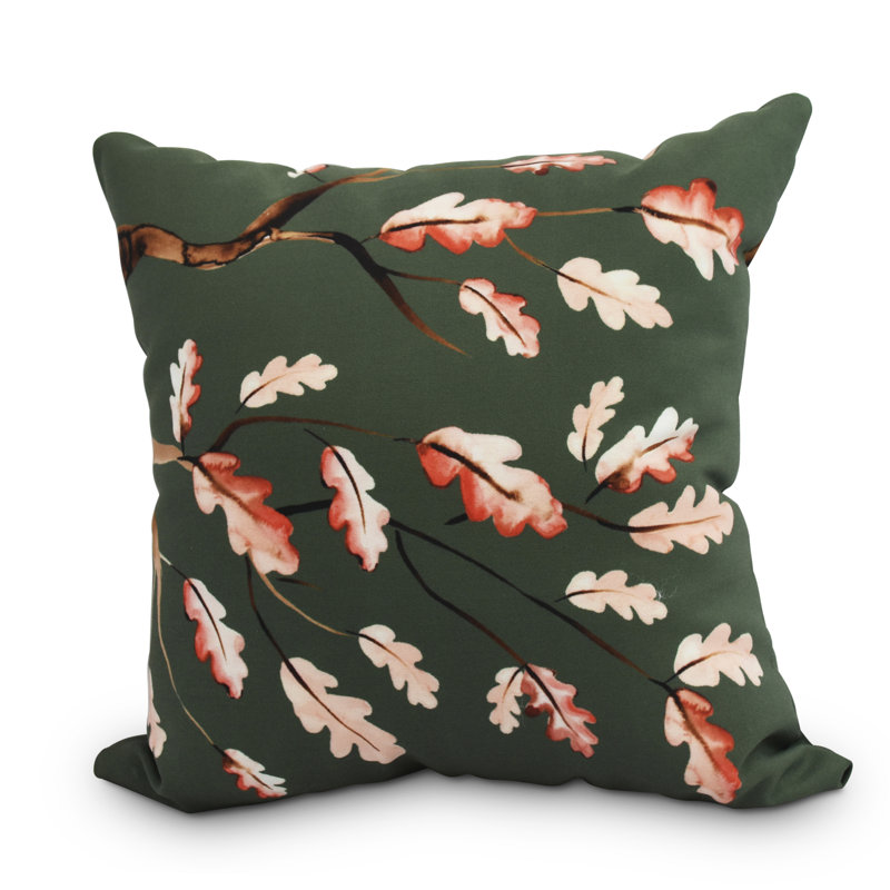 Housse de coussin d'extérieur carré en moisson et insert Harvest, 20 po x 20 po, Vert foncé