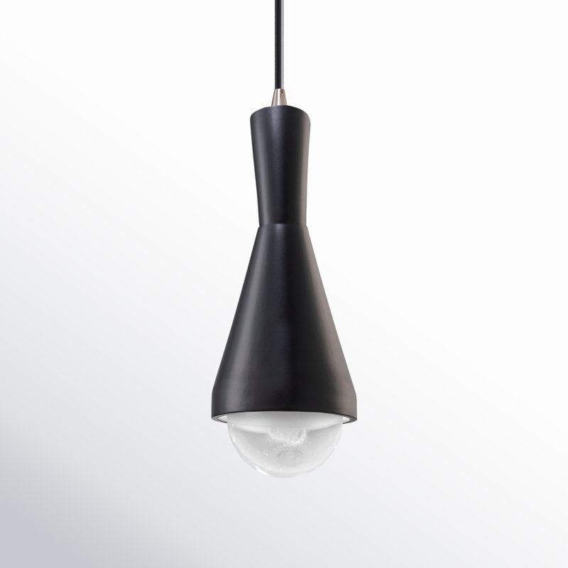 Luminaire suspendu conique à 1 lumière Breeona avec détails en métal, Laiton antique, Cuivre antique