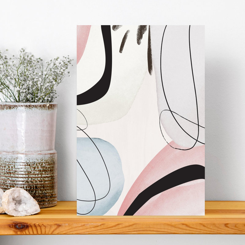 Soft Organic Abstraction Abstract Contemporary Delicate Wall Art Print by Sally Ann Moss - Wrapped Canvas Print