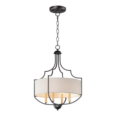 Lustre cylindrique à 4 lumières Galles