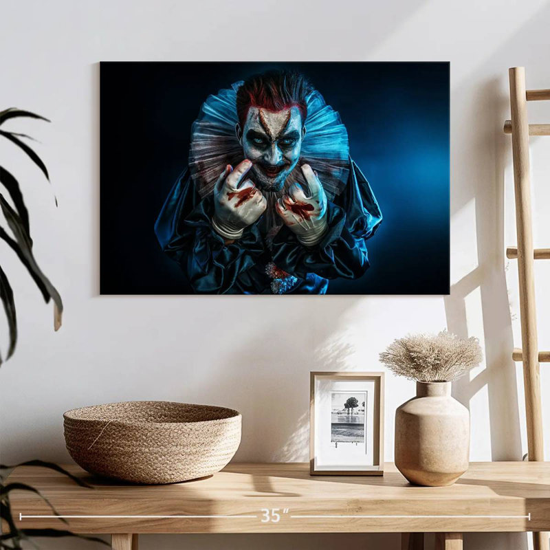 Clown diable, H 16 po x l 24 po
