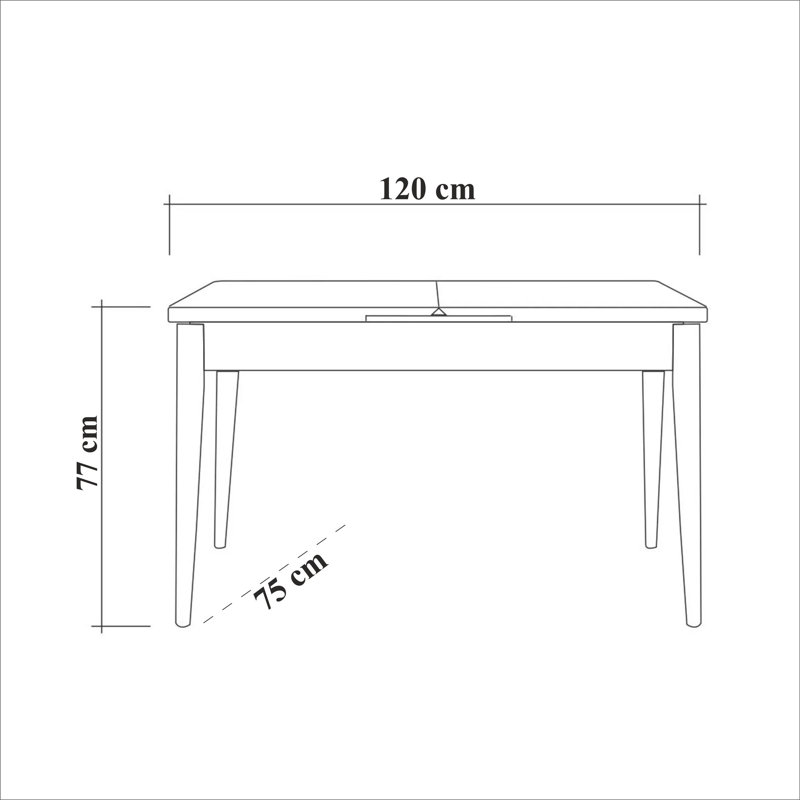 Ensemble repas pour 4 personnes Cleary, Blanc, Brun, Blanc