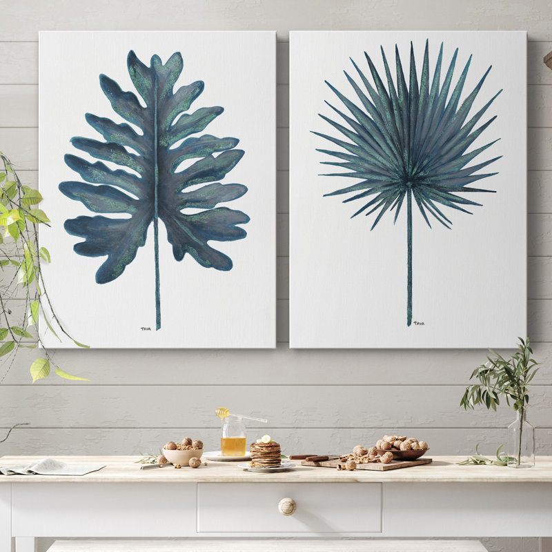 «Blue Oasis I», ensemble de 2 reproductions d'art, Pas de tapis, H 20 po x l 32 po x P 1 po, Toile tendue