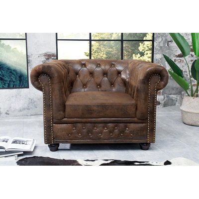 Agnew Faux Leather Club Chair