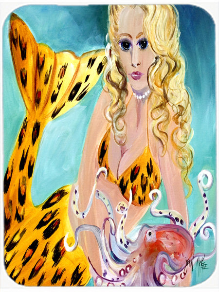 Caroline's Treasures Mermaid Glass Cutting Board