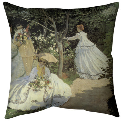 Claude Monet Reversible Throw Pillow