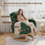 Fauteuil à bascule en velours côtelé Corduroy, avec coussin et poches, vert-1528009857