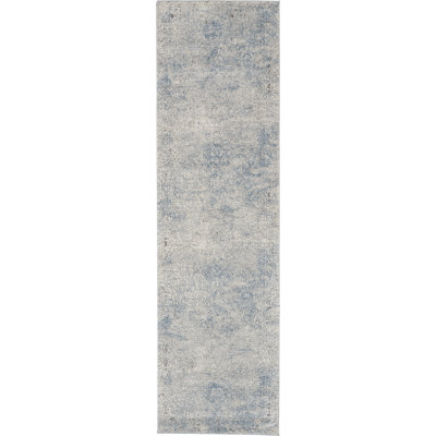 Tapis ivoire / bleu clair Ephratah