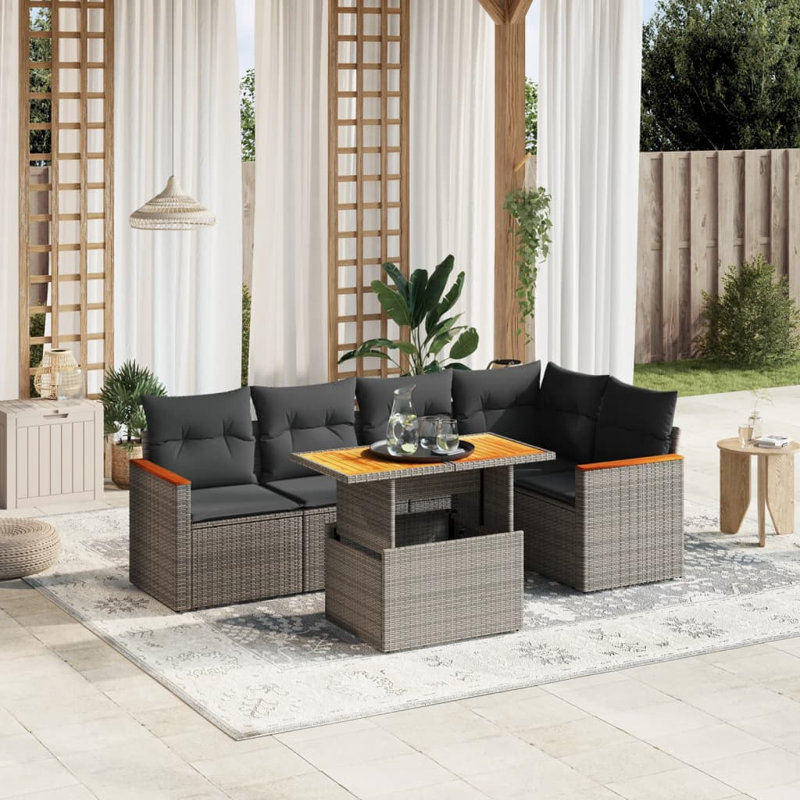 Ensemble de canapé de jardin Vidaxl gris