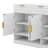 59.1" Sideboard Buffet With 3 Drawers & 4 Doors, Storage Cabinet With Adjustable Shelf & Open Compartments, Buffet Table-1630444810
