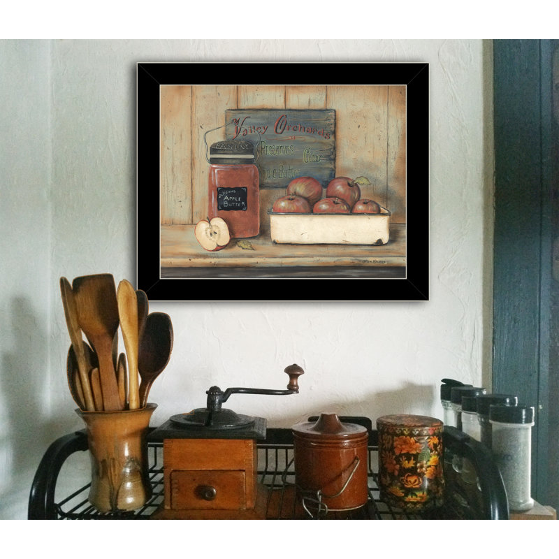 «Apple Butter», impression encadrée pour salon, maison, par Pam Britton, Cadre noir