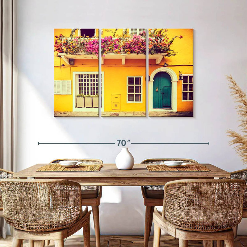 Lilie Traditional Colombian Building, 36" H x 57" W