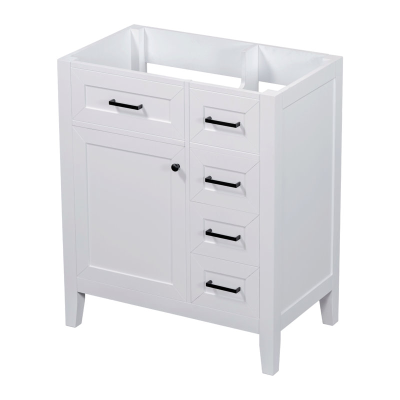 Base de meuble-lavabo 29,52 po Mayna seulement, Blanc