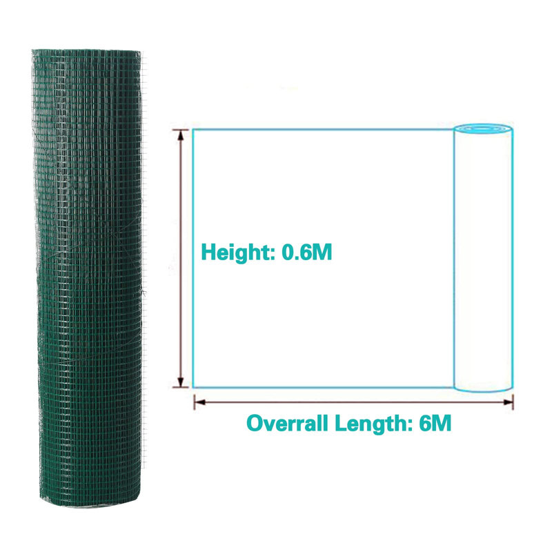 Bettrys Metal Wire/Mesh Fence, 24" X 6M, Green
