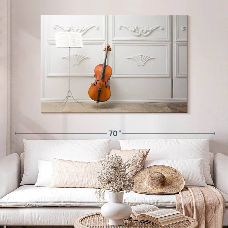 Violoncelle et pupitre Abarca, H 34 po x l 51 po
