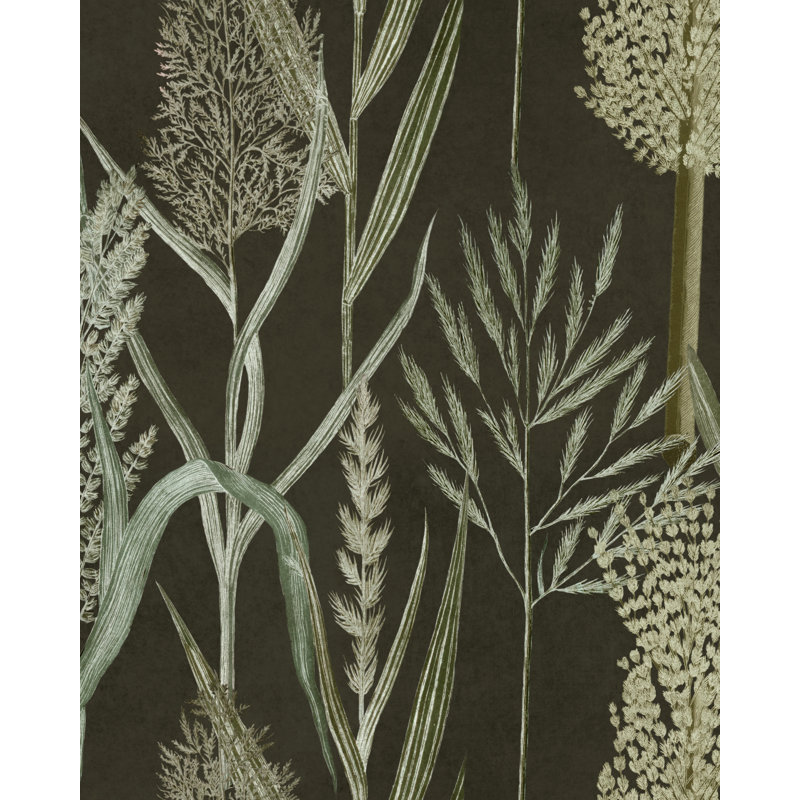 Wallpaper Roll, Black/Brown/Green