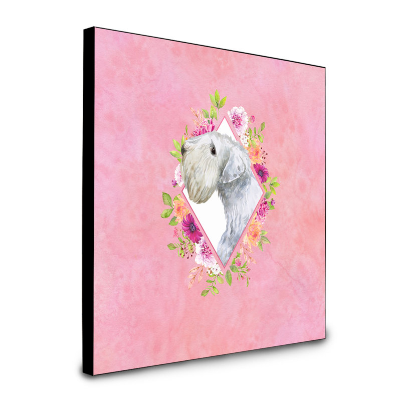 Panneau mural Dollman Flowers, Rose, Sealyham Terrier