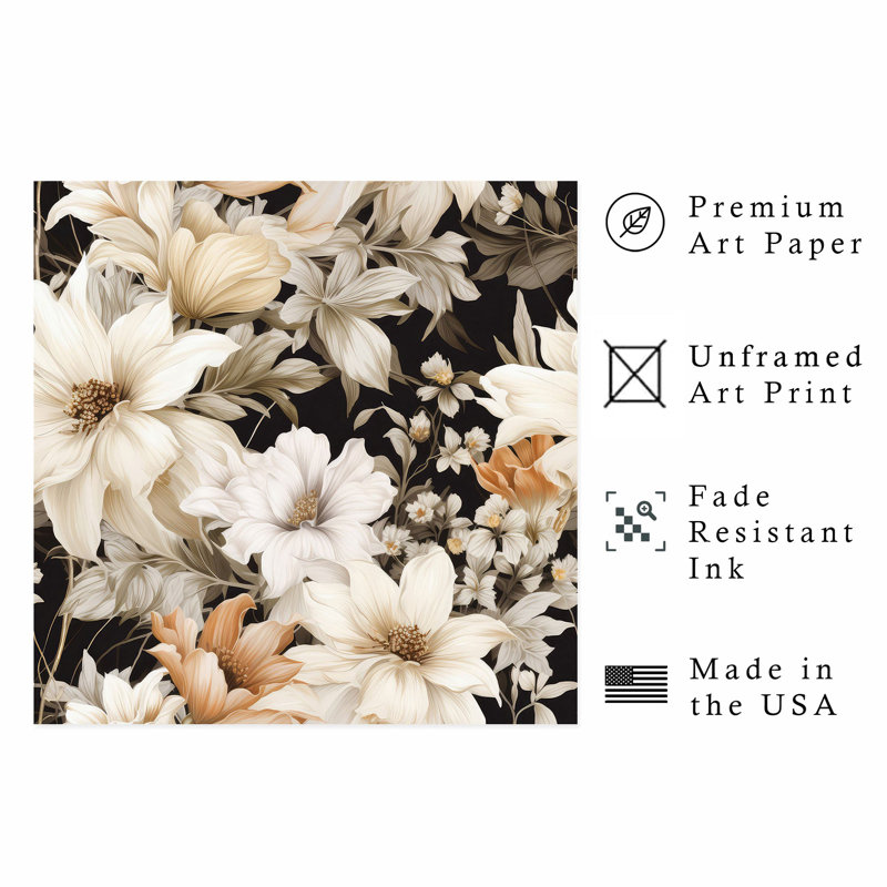 Impression florale florale Wildflowers, H 18 po x l 18 po